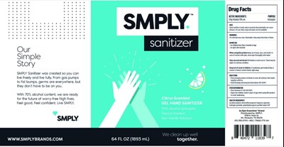 Smply 70 Citrus Gel 64oz